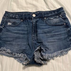 Dark wash jean shorts